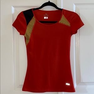 NWOT UO Fila Orange Patterned Work-Out Top